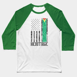 Guyana Hispanic Heritage destressed flag Baseball T-Shirt